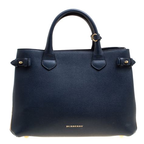 burberry navy blue handbag|burberry black and white bag.